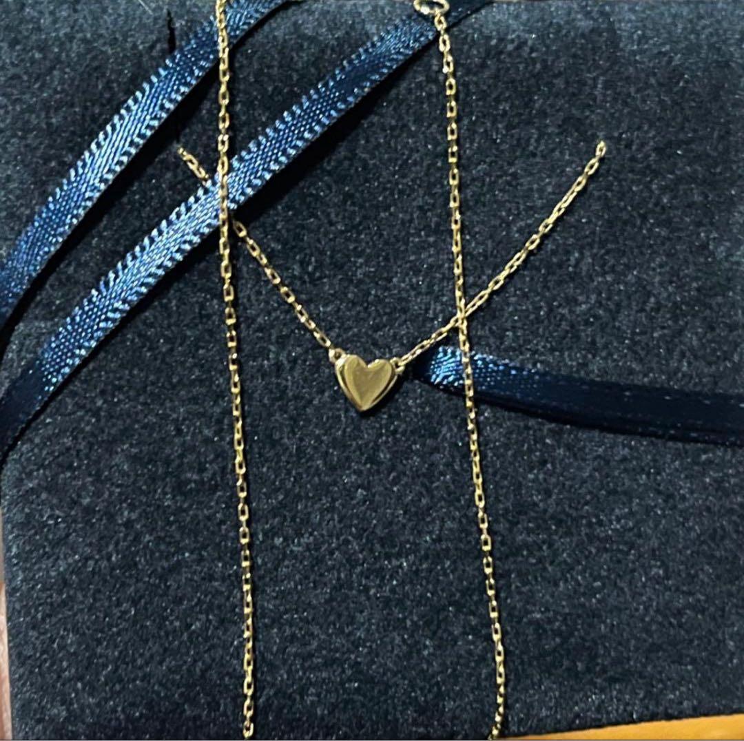 AHKAH ハート ネックレス　K18