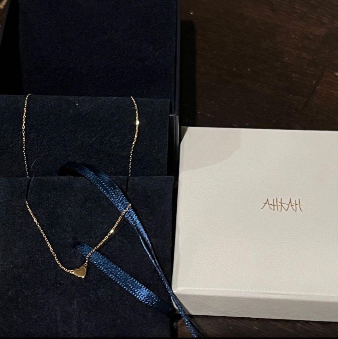 AHKAH ハート ネックレス　K18