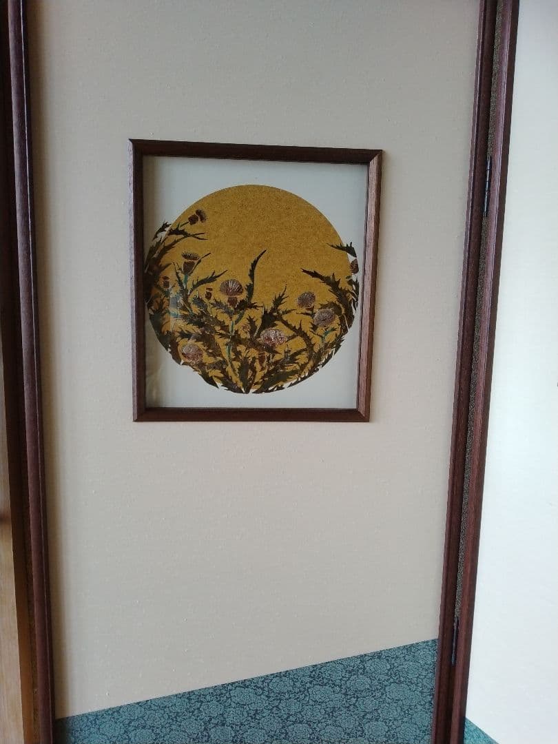 和風 鳥と植物の屏風