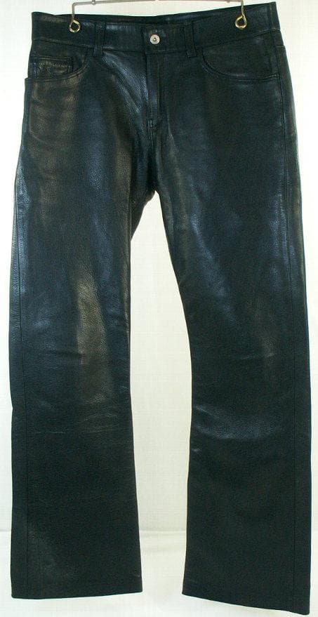 レッドムーン　革パン　牛革レザーパンツ　34 (LL)　ブラック　日本製