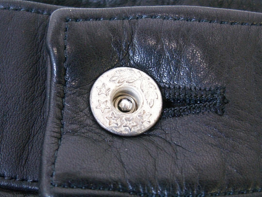 レッドムーン　革パン　牛革レザーパンツ　34 (LL)　ブラック　日本製