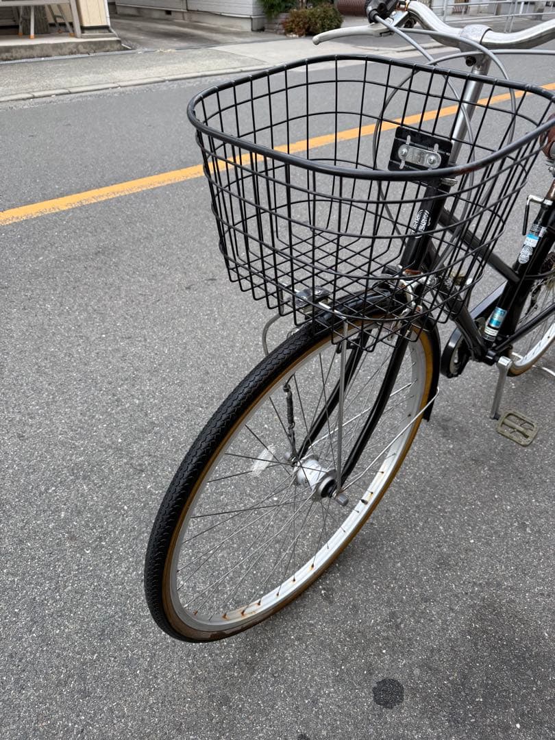 自転車 大阪市 【引取り限定】 美品 27インチ 変速付き