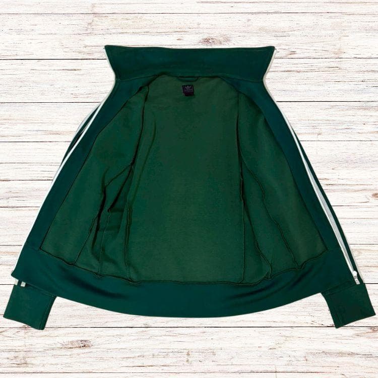 adidas アディダス トラックジャケット 緑 ジップアップ ジャージ L