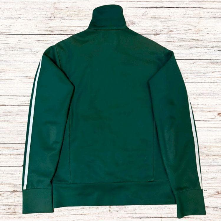 adidas アディダス トラックジャケット 緑 ジップアップ ジャージ L