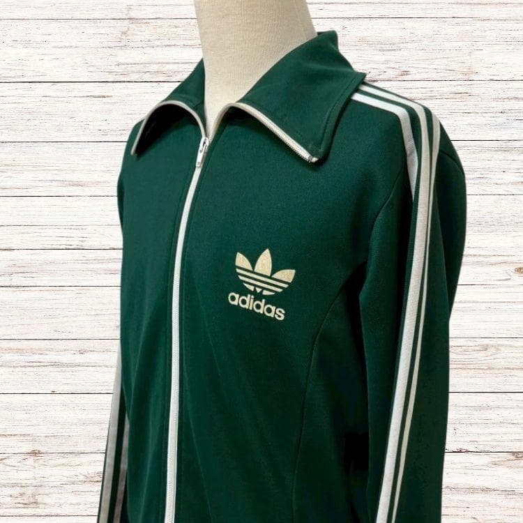 adidas アディダス トラックジャケット 緑 ジップアップ ジャージ L