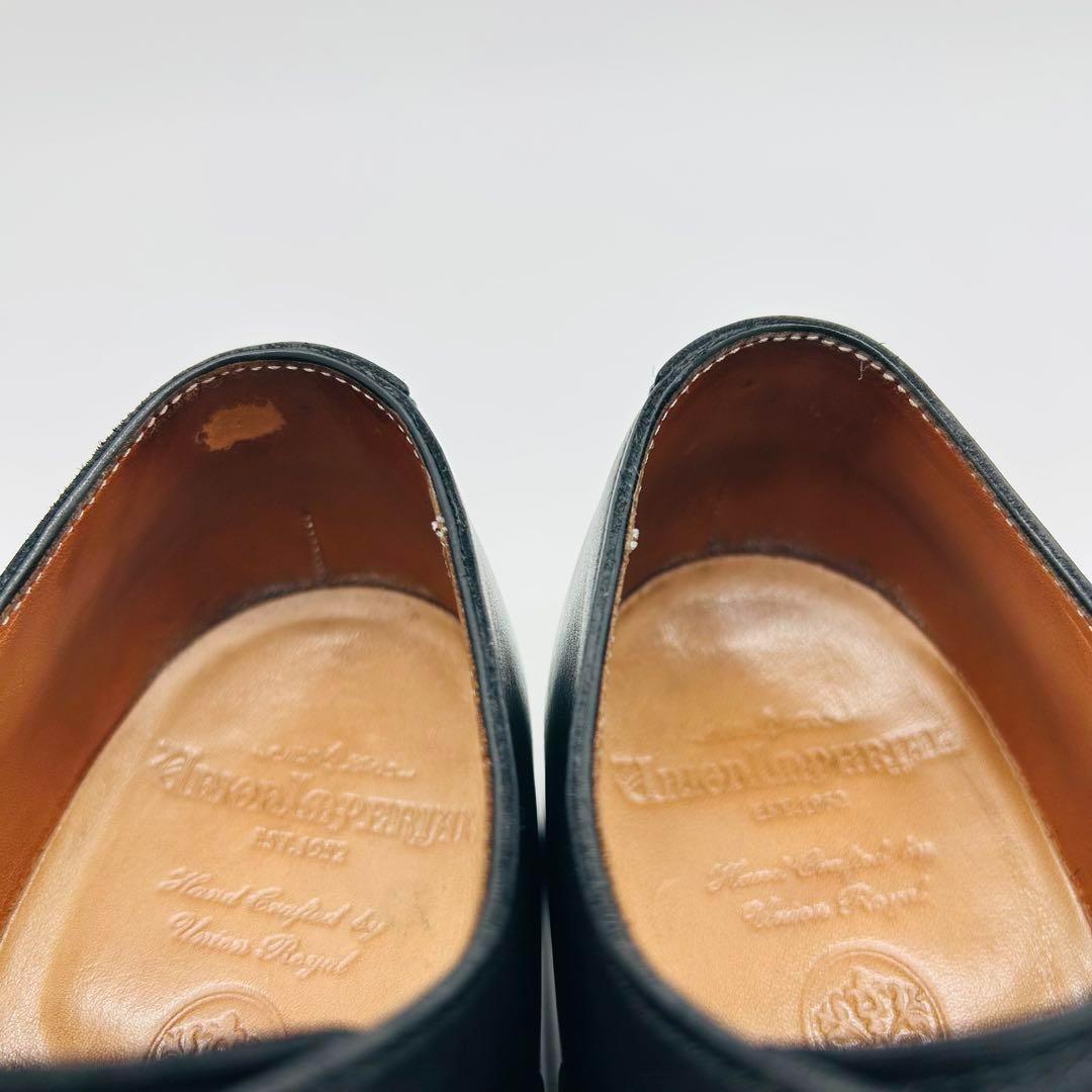 ユニオンインペリアル ストレートチップ 25.5cm ブラック 内羽根 革靴