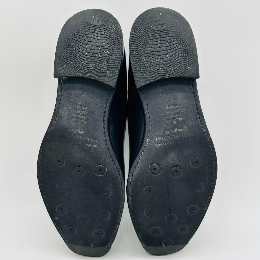 ユニオンインペリアル ストレートチップ 25.5cm ブラック 内羽根 革靴