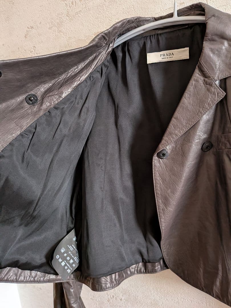 PRADA archive プラダ　レザージャケット　ショート丈　アーカイブ