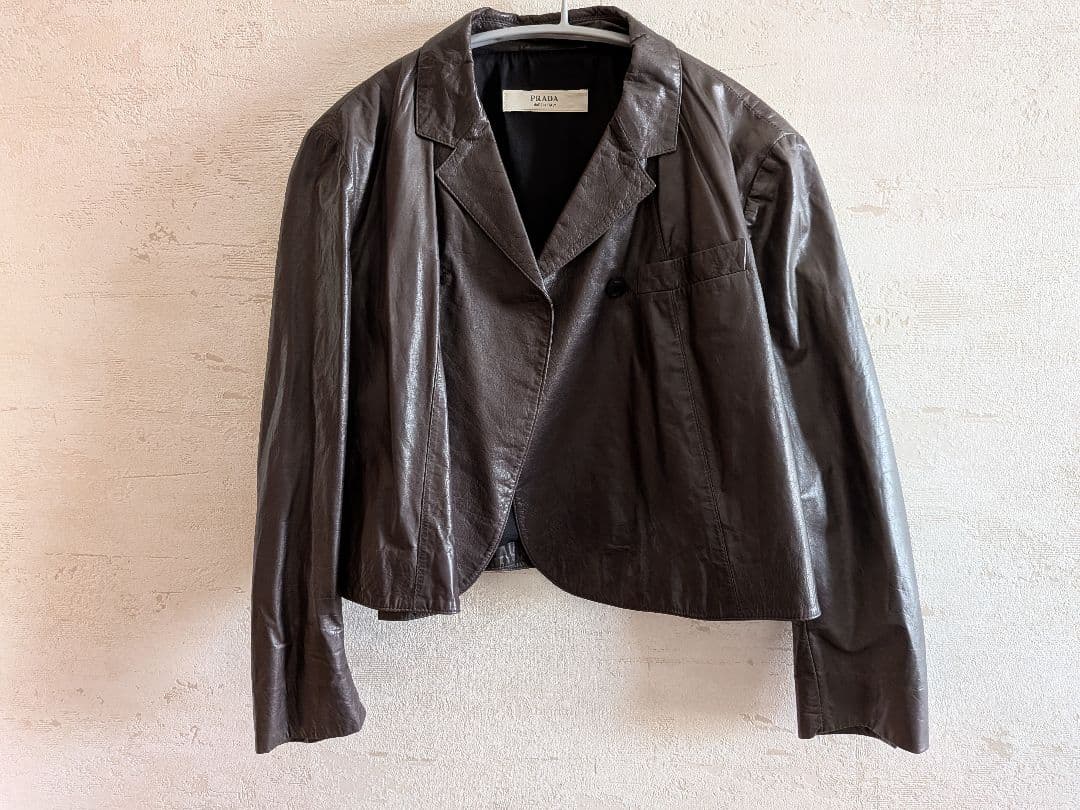 PRADA archive プラダ　レザージャケット　ショート丈　アーカイブ