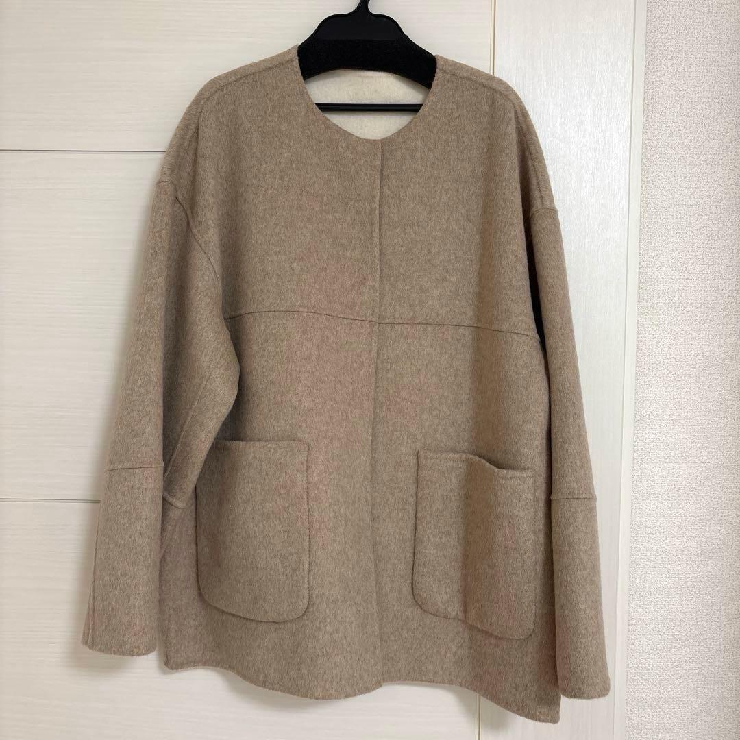 【新品未使用タグ付き】ジェナエスパスメルヴェイユ　リバーシブルコクーンジャケット