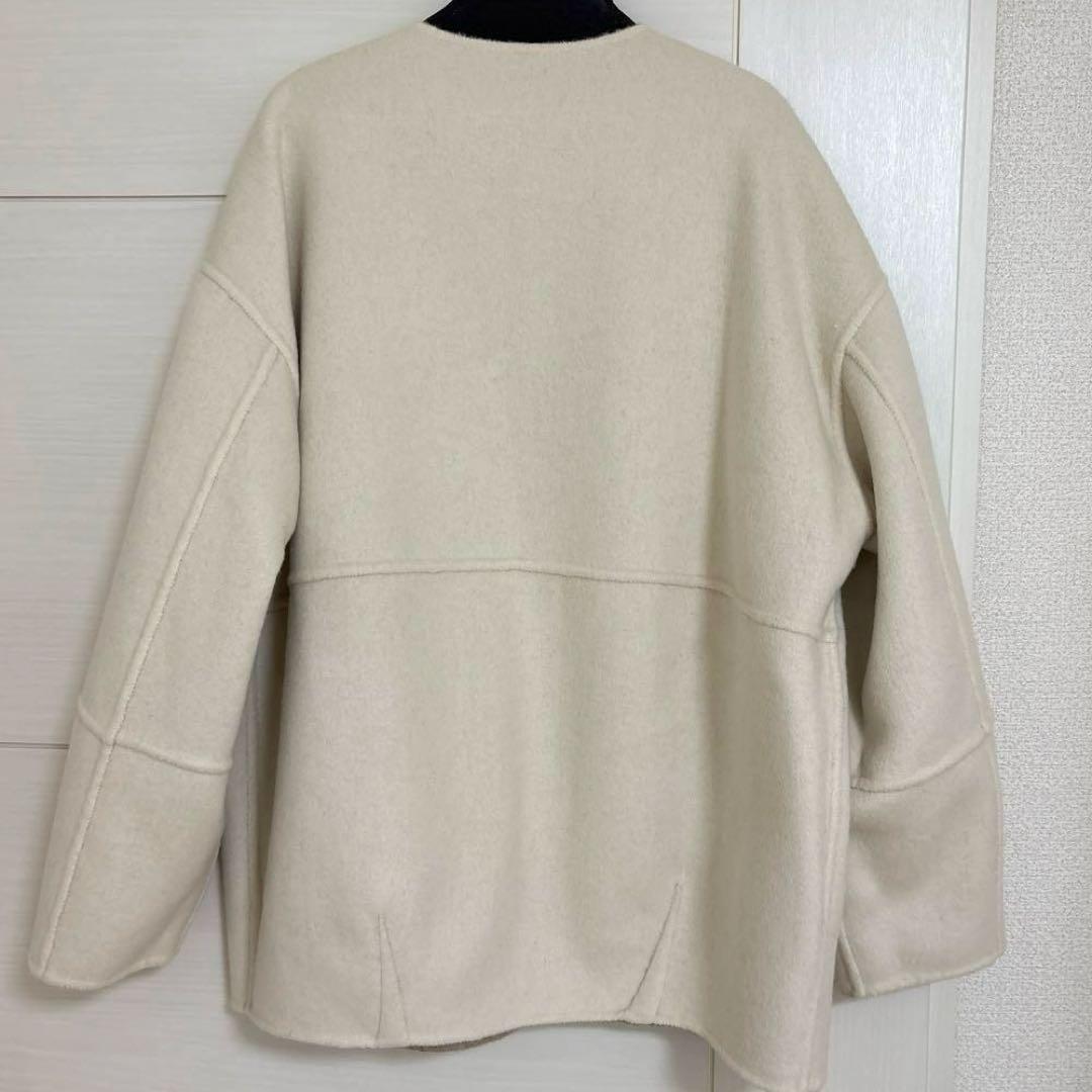 【新品未使用タグ付き】ジェナエスパスメルヴェイユ　リバーシブルコクーンジャケット