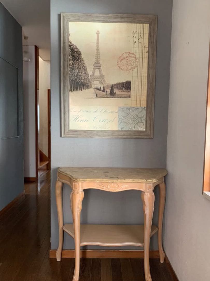 クラシック調 コンソールテーブル（大理石調天板）