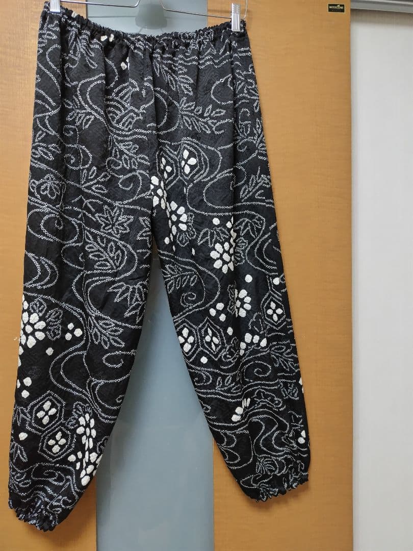 着物リメイク、辻が花、絞り、正絹、もんぺパンツ、ミサエ、2点おまとめ