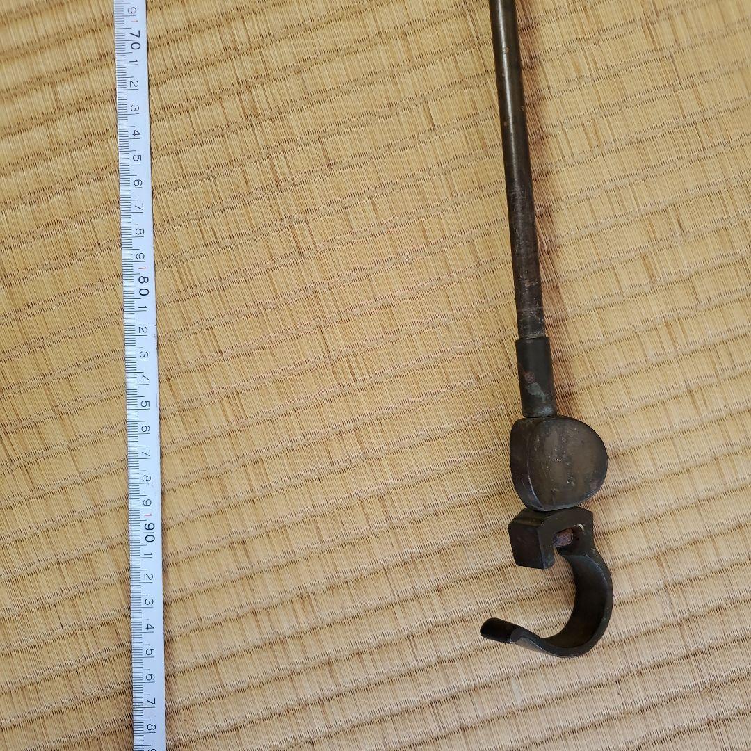 自在鉤　囲炉裏　古民具（昭和レトロ）　一富士　二鷹　三茄子　縁起物