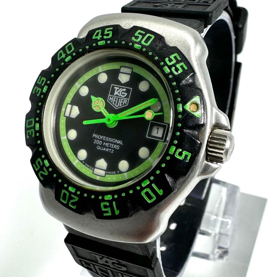 タグホイヤー 腕時計 プロフェッショナル200m 黒文字盤 レディース ラバー