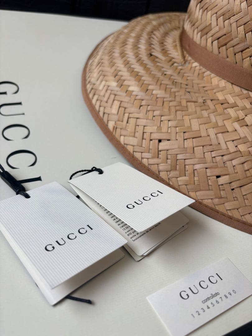 GUCCIラフィアハット新古品サイズMロンハーマン阪急