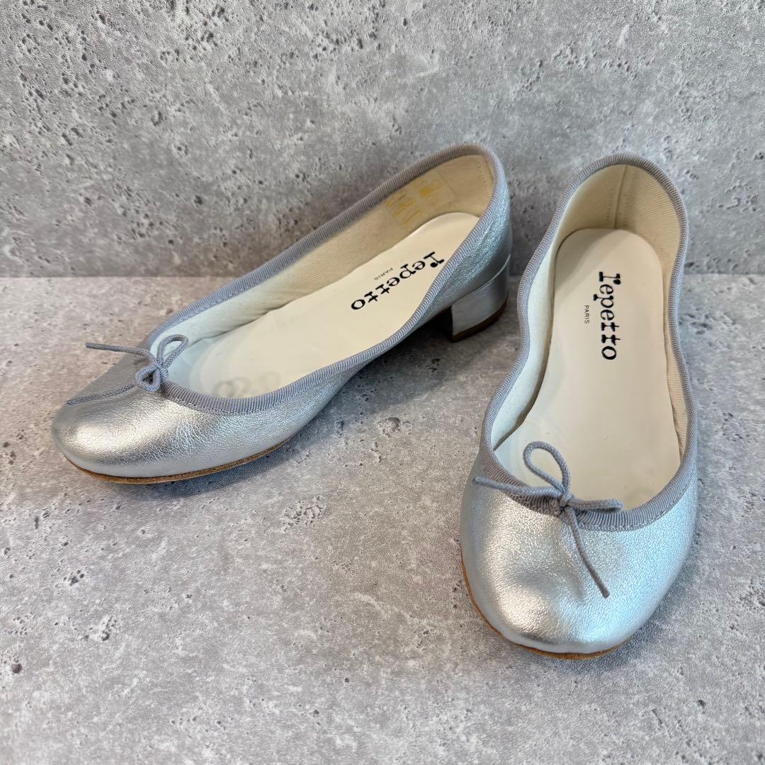 美品✨ Repetto Camille バレエリーナ 36 1/2 シルバー