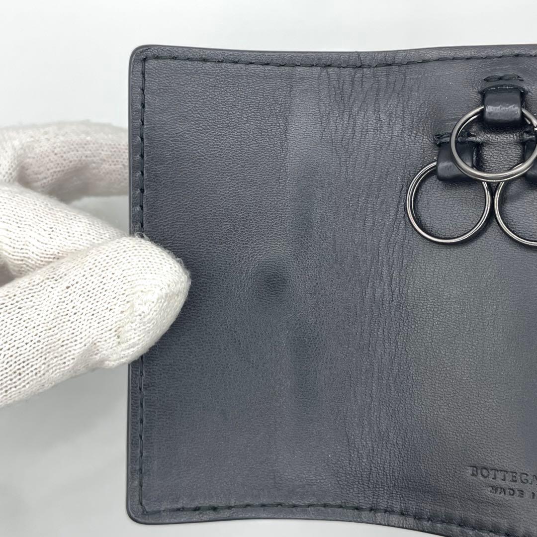 極美品◇ボッテガヴェネタ キーケース 5連 ブラック キーリング