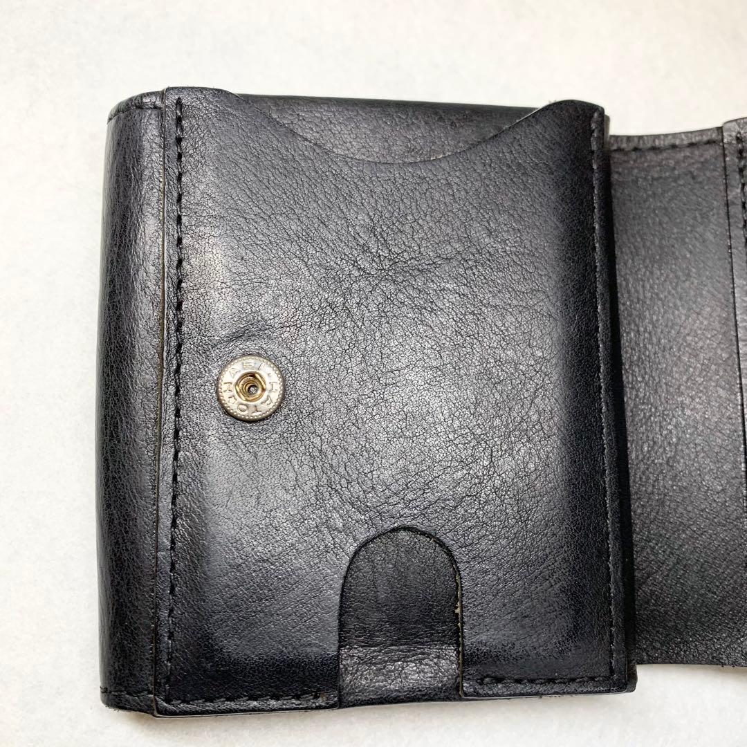 希少 ビアベリー ハッチバック コンパクト財布 折り財布 牛革 ブラック 保存箱
