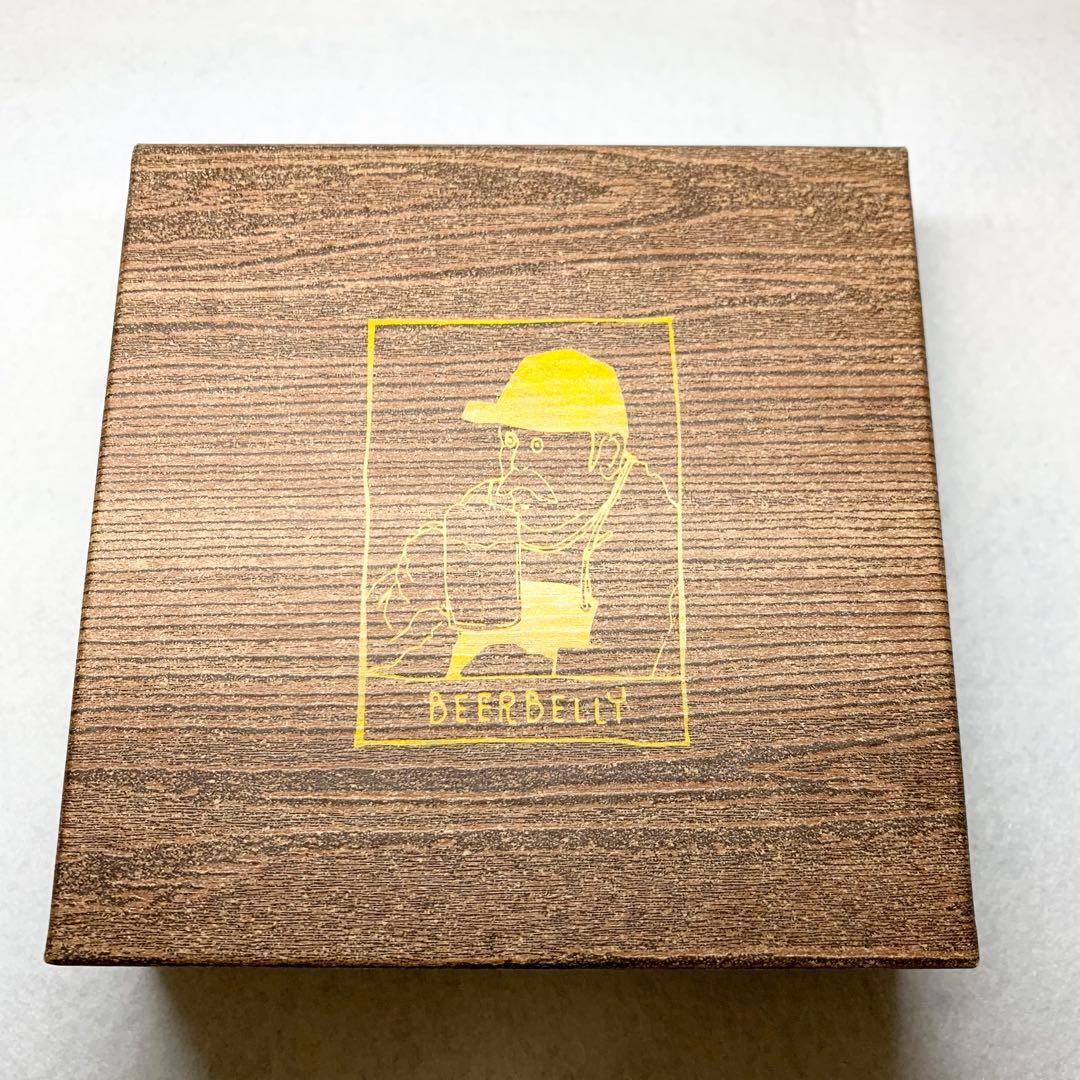 希少 ビアベリー ハッチバック コンパクト財布 折り財布 牛革 ブラック 保存箱