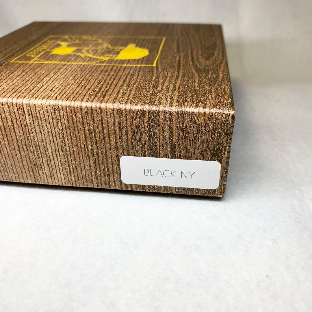 希少 ビアベリー ハッチバック コンパクト財布 折り財布 牛革 ブラック 保存箱