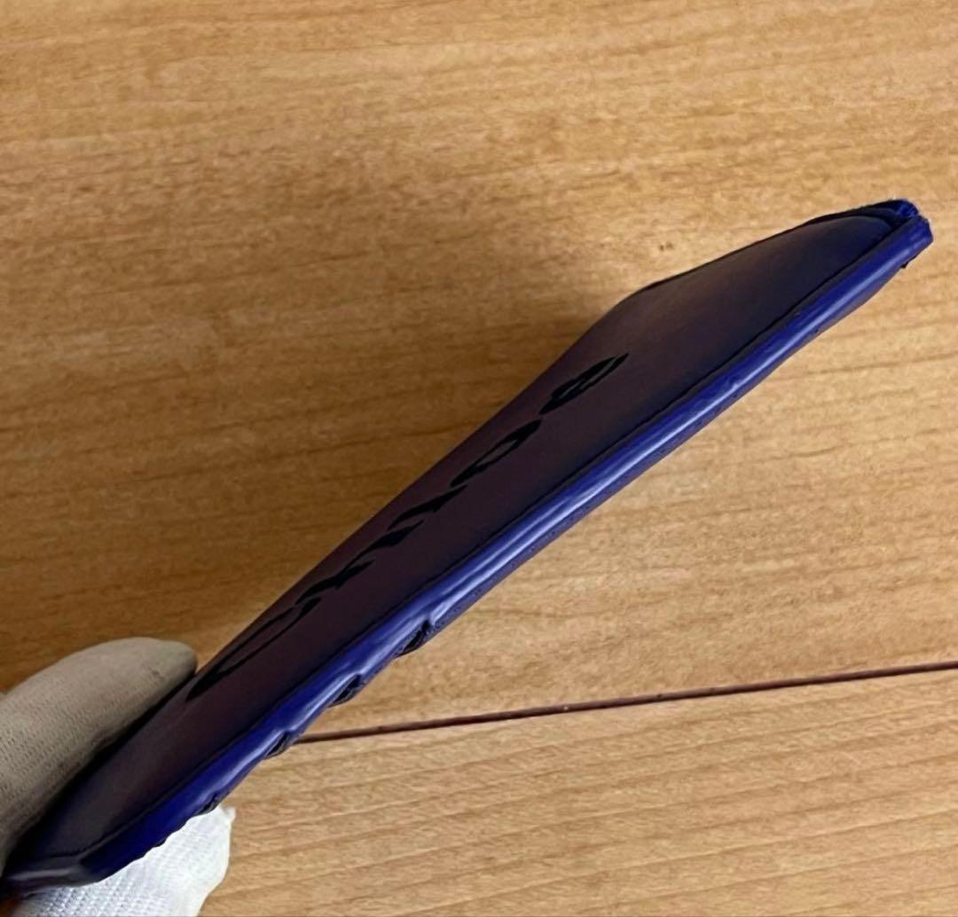 ほぼ新品　Chloe フラグメントケース小銭入れ ブルー レザー ロゴ