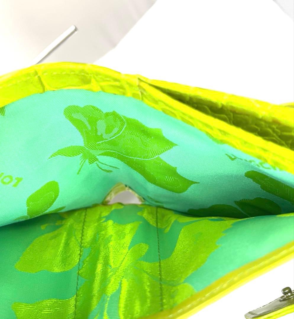 LONGCHAMP ロンシャン 型押し財布　2つ折り財布　コンパクトウォレット