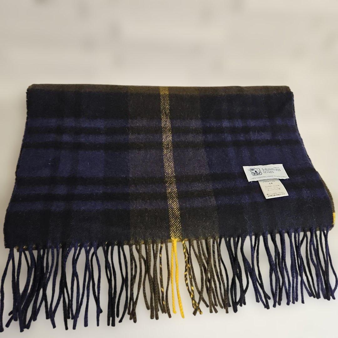 ◾Johnstons of ELGIN マフラーカシミヤ100%スコットランド製