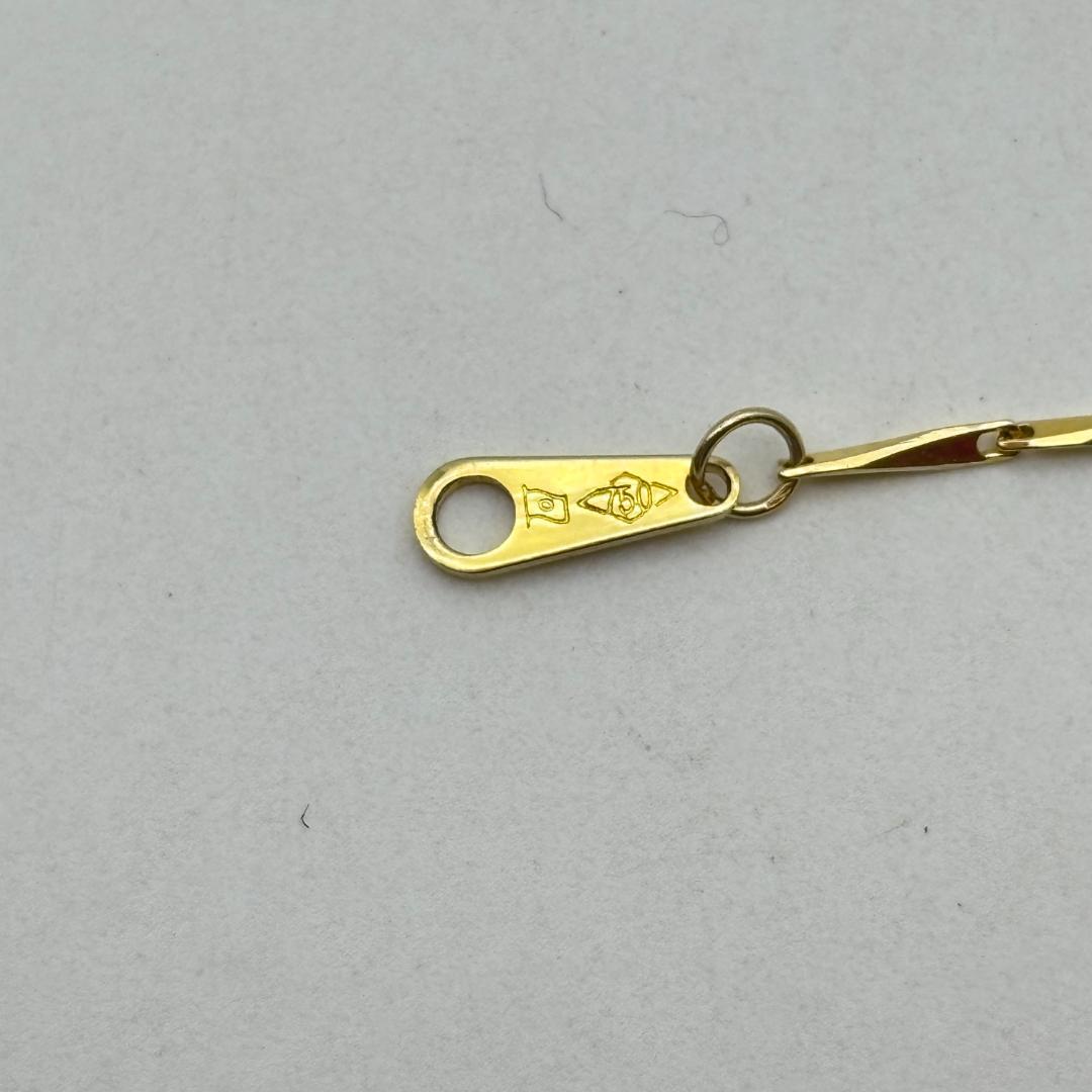 極美品 K18ゴールド ネックレス シンプル 45CM