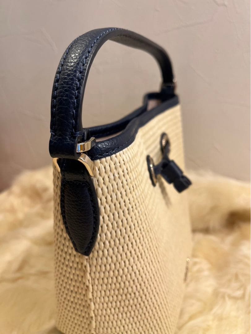 未使用◆正規品◆kate spadeケイトスペードエヴァ　ストローバケットバッグ