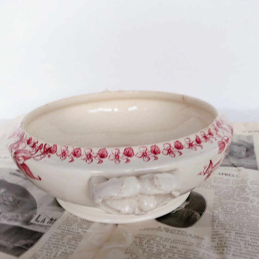 人気　ヴィエイヤーボルドー　レギュミエール クレマチス フランスアンティーク食器