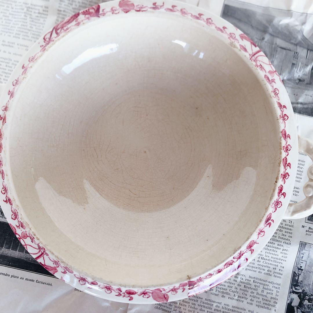 人気　ヴィエイヤーボルドー　レギュミエール クレマチス フランスアンティーク食器