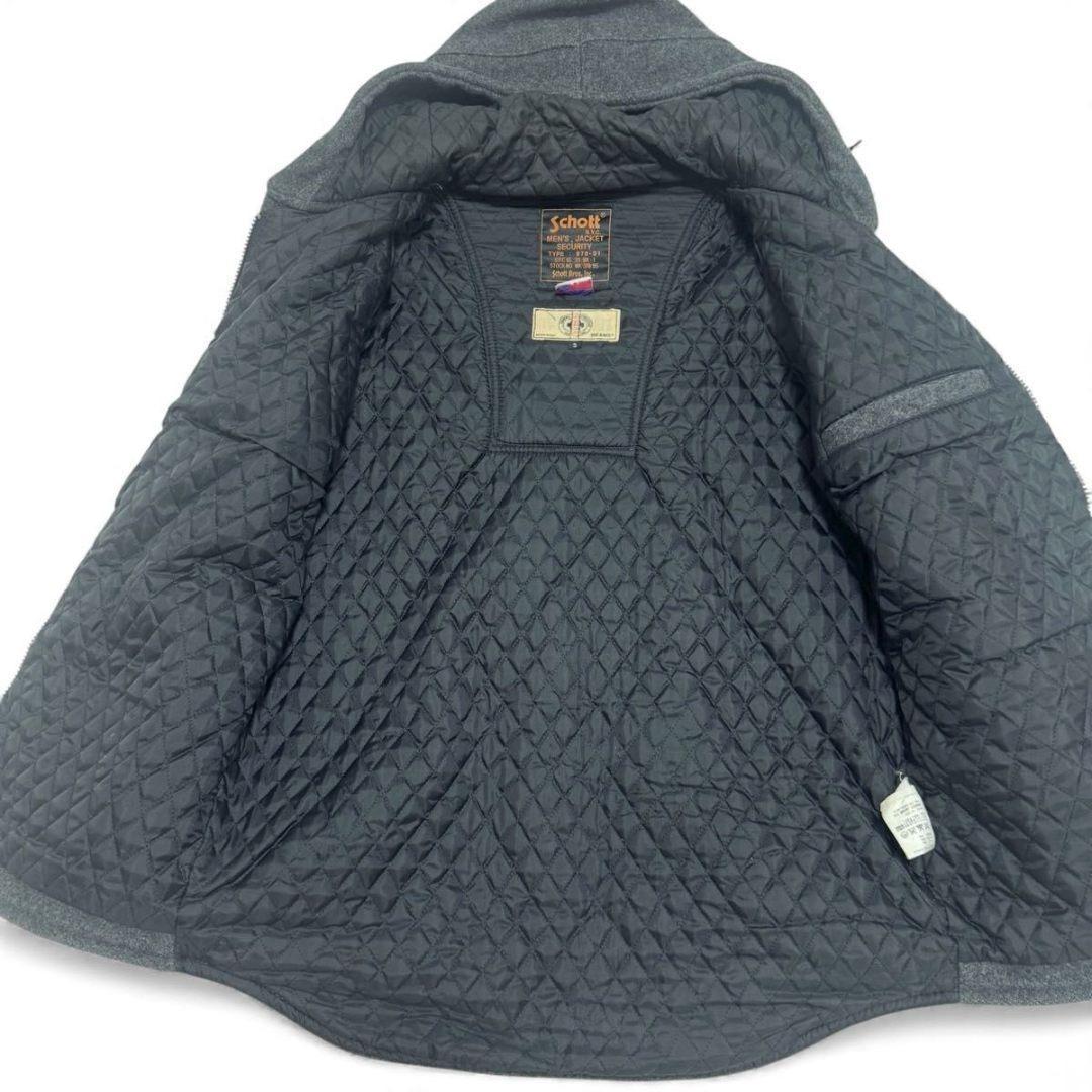 ⭐Schott × BEAMS　別注⭐メルトン　フーディー　パーカー　コート　S