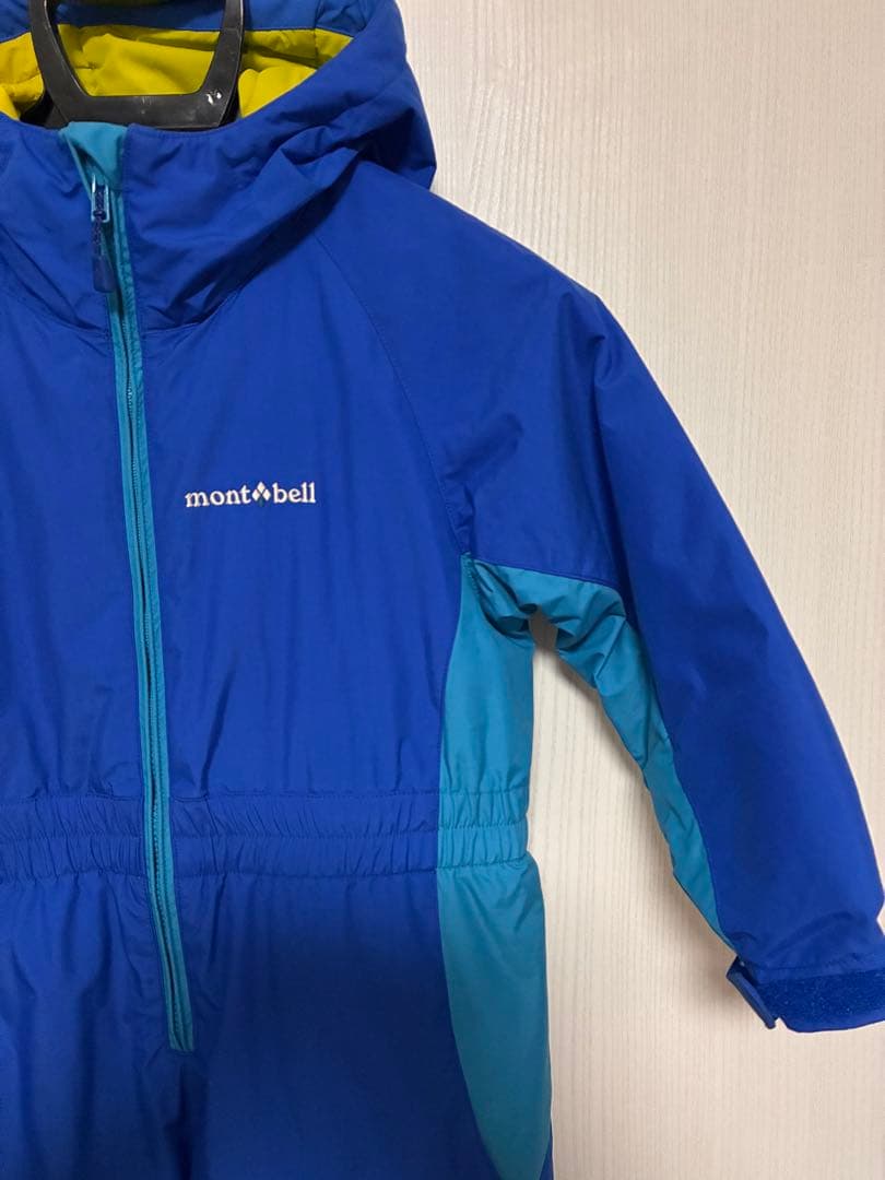 【極美品】モンベル　キッズ　子供　パウダーカバーオール　110センチ　つなぎ