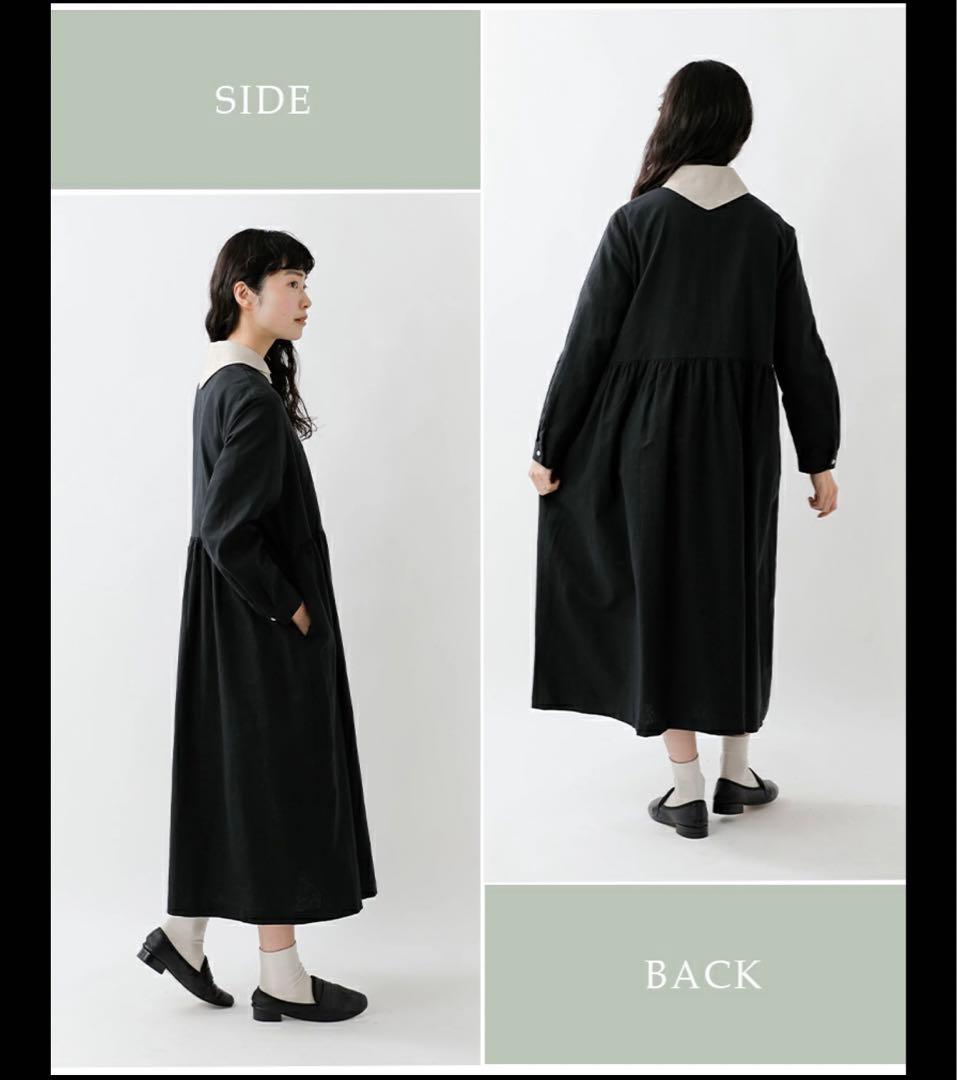 LUEUF ルフ　ソフトリネン コットンキャンバス バンダナワンピース