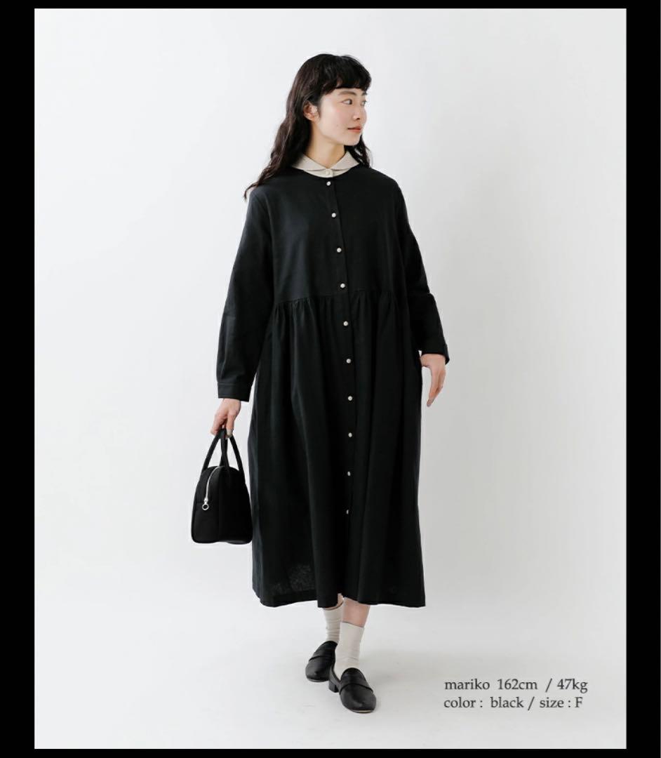 LUEUF ルフ　ソフトリネン コットンキャンバス バンダナワンピース