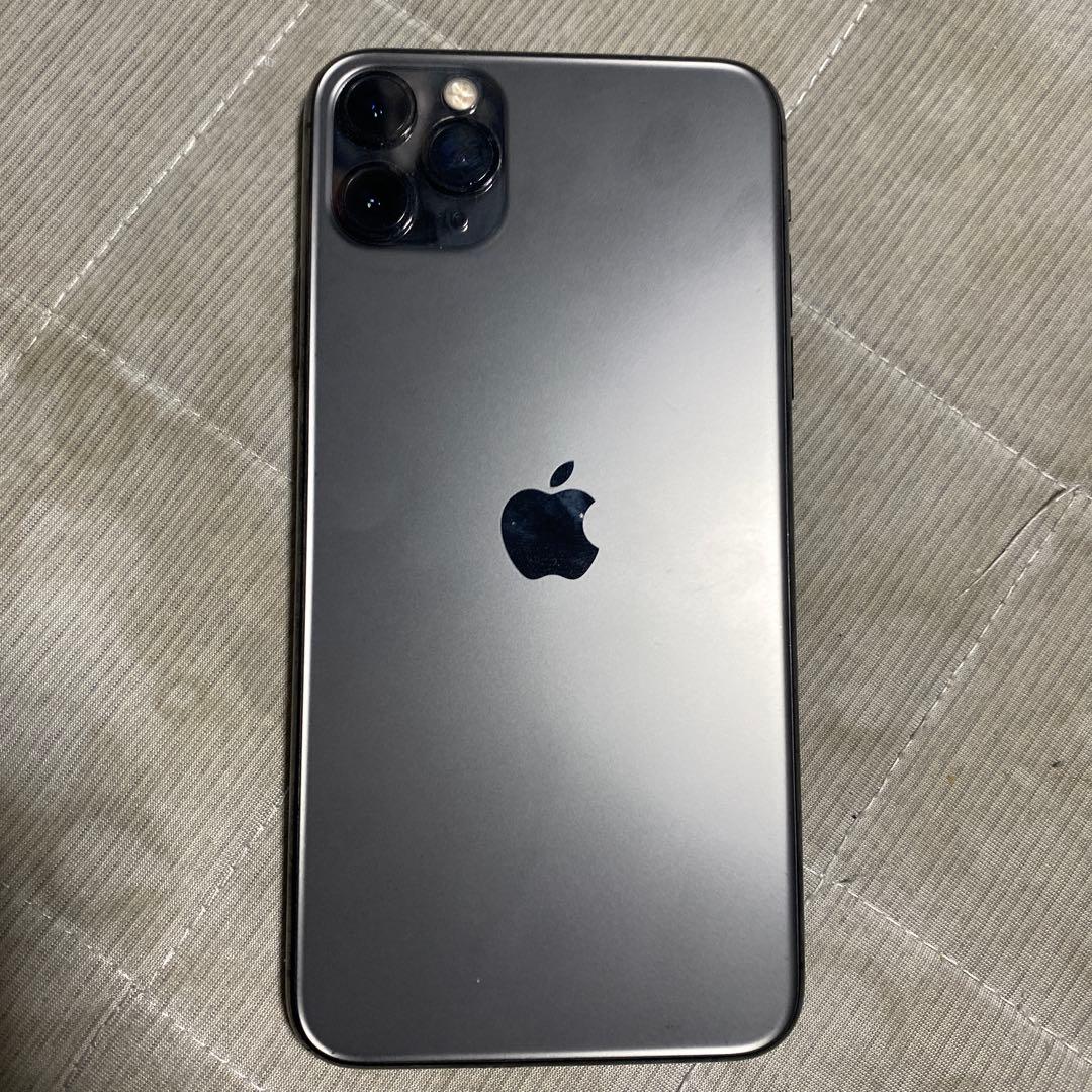 iPhone 11 Pro MAXスペースグレー 画面ひびあり「ジャンク品」