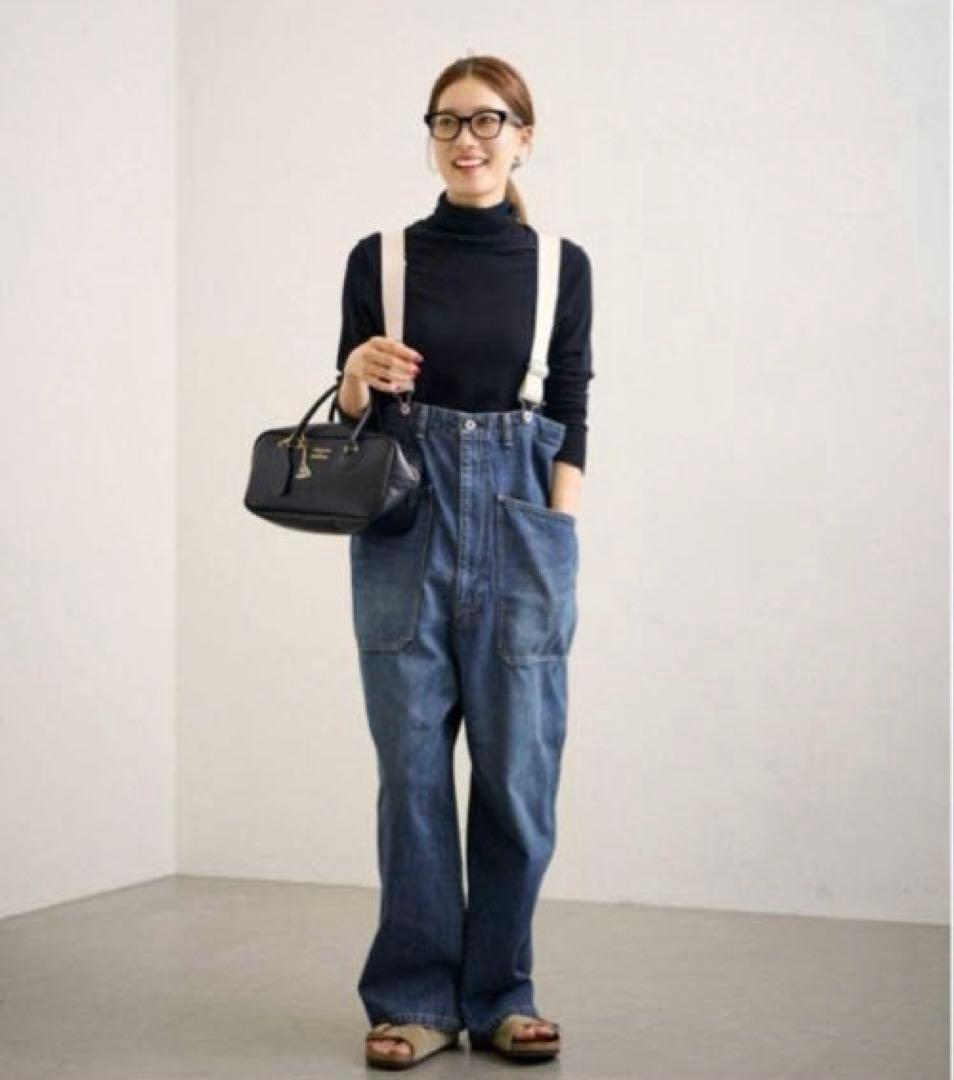 FRAMeWORK ジョンブル　デニムオーバーサスペンダーパンツ