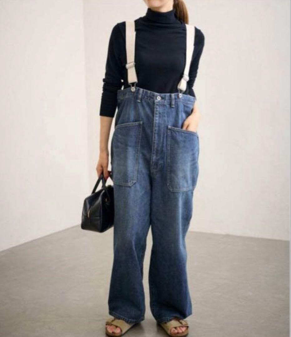 FRAMeWORK ジョンブル　デニムオーバーサスペンダーパンツ