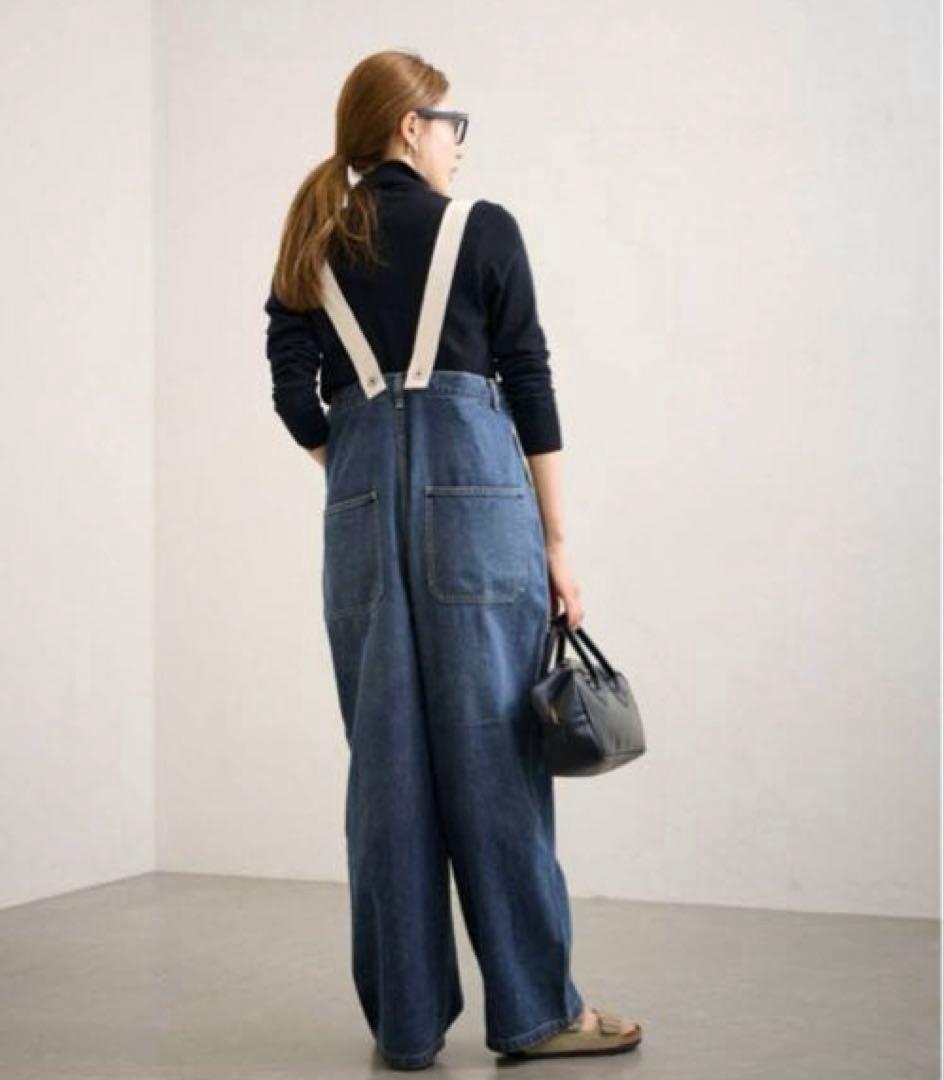 FRAMeWORK ジョンブル　デニムオーバーサスペンダーパンツ