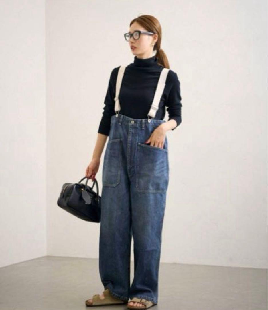 FRAMeWORK ジョンブル　デニムオーバーサスペンダーパンツ