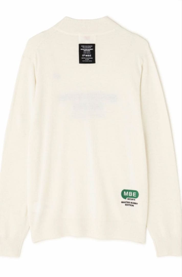 新品 パーリーゲイツ マスターバニー カシミヤ混 タートルネックニット(4)M白