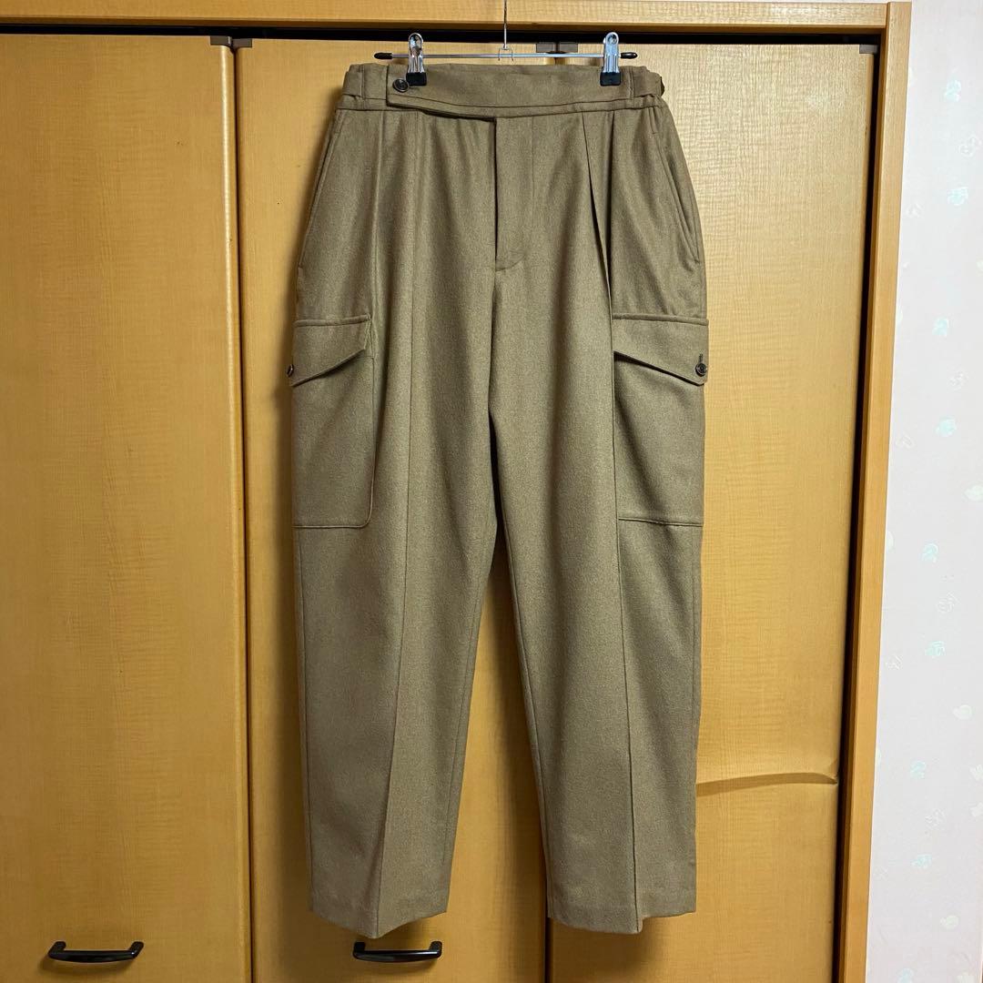 サヤトモ 2-Tack Flannel Cargo Pants ベージュ