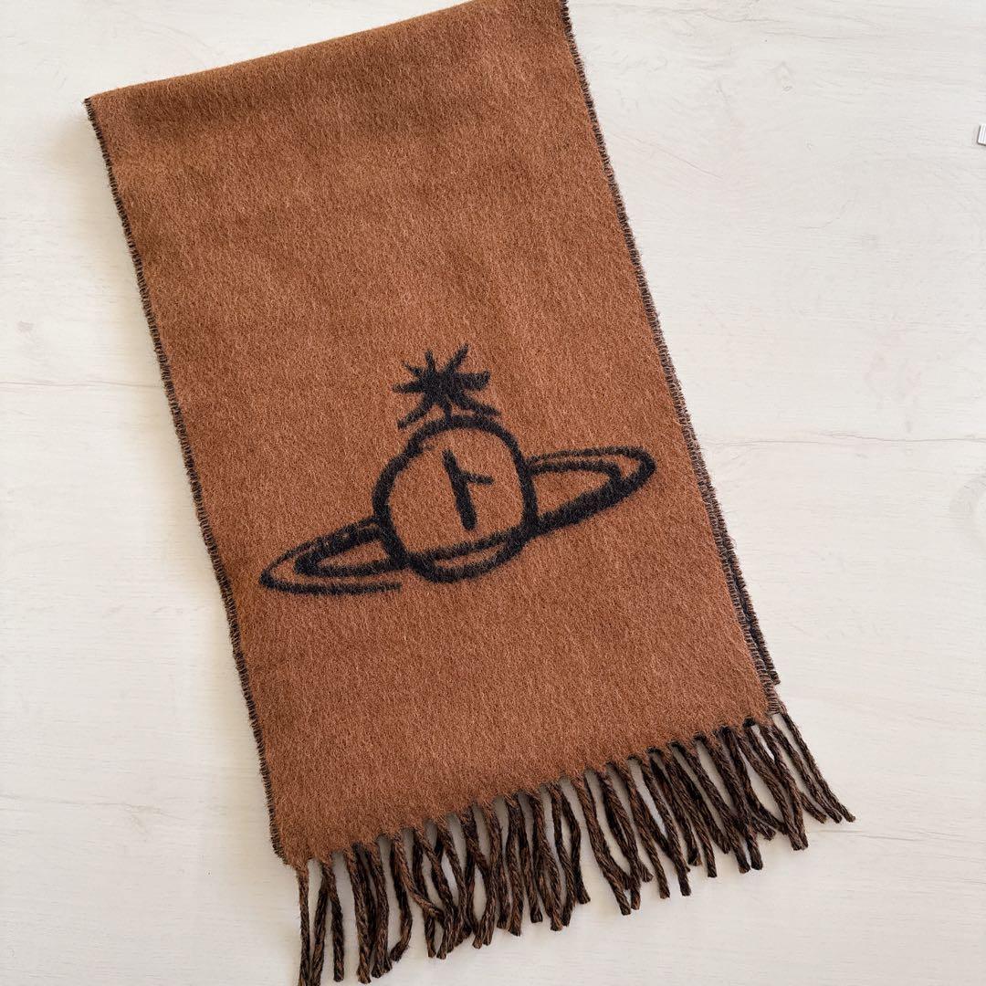 美品✨Vivienne Westwood　ウールマフラー　オーブ　リバーシブル