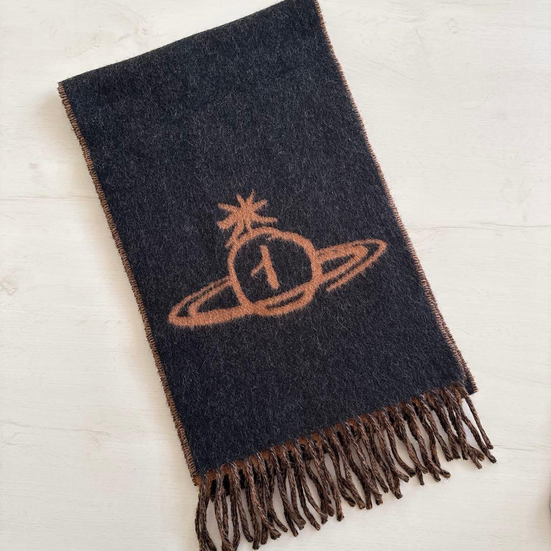 美品✨Vivienne Westwood　ウールマフラー　オーブ　リバーシブル