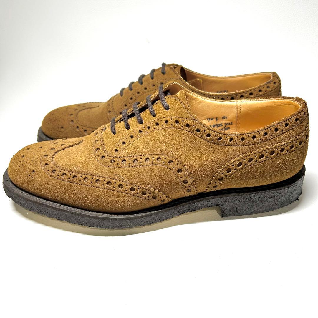 【ほぼ新品】チャーチ スエードウイングチップ フェアフィールドUK7