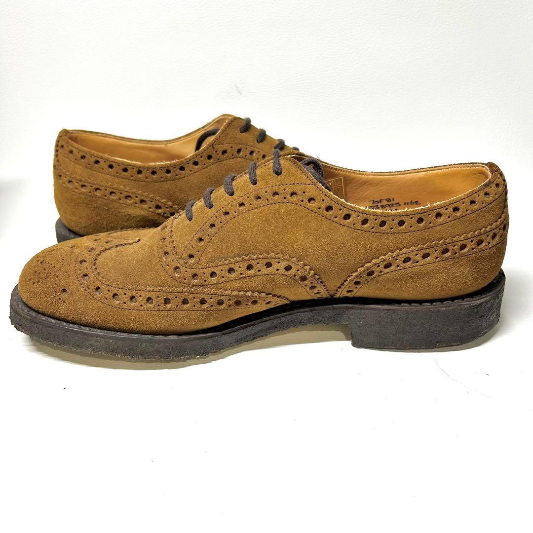 【ほぼ新品】チャーチ スエードウイングチップ フェアフィールドUK7