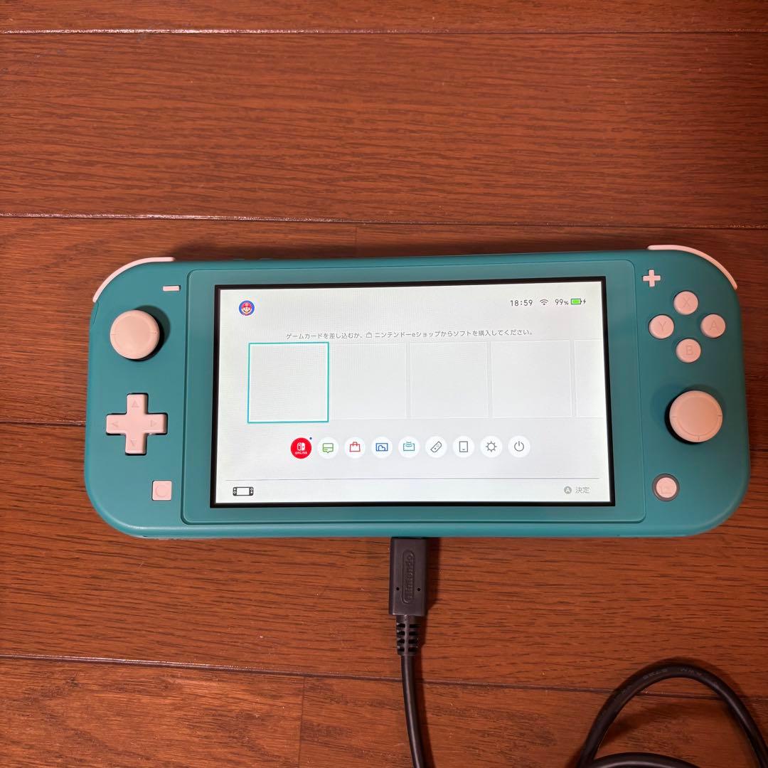 Nintendo Switch Lite本体 ターコイズ ACアダプター 箱付き