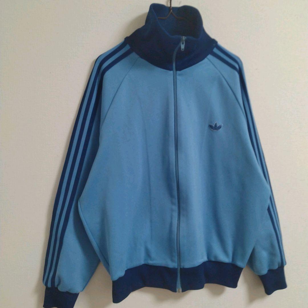 adidas　80s　レトロ　ハイネック　トレフォイル刺繍　トラックジャケット