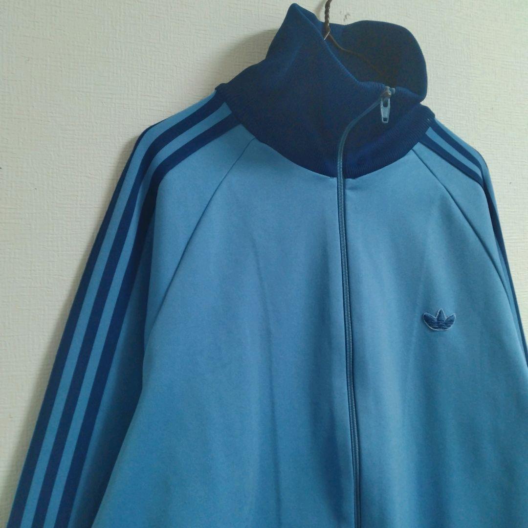 adidas　80s　レトロ　ハイネック　トレフォイル刺繍　トラックジャケット